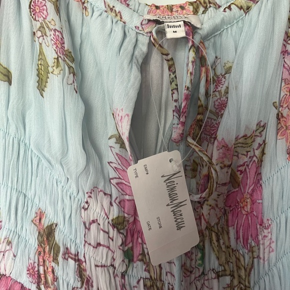 Hemant & Nandita Asia Midi Dress - Powder Blue SIZE M - Picture 7 of 8